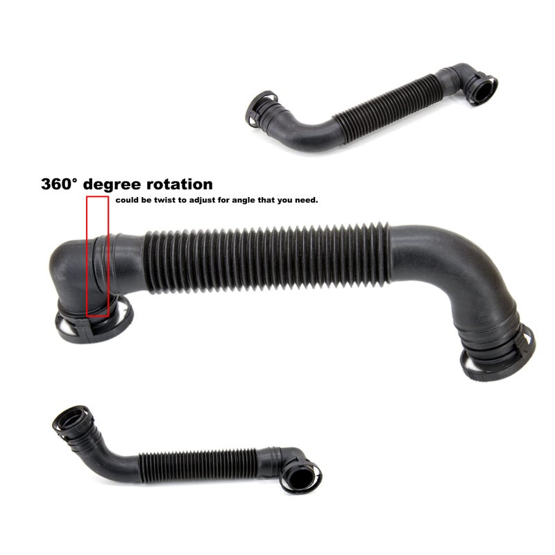 CNUPSM Air Pump Air Filter Hose 1J0131128 Compatible With VW BEETLE GOLF JETTA 1998-2005 2.0L - Image 4